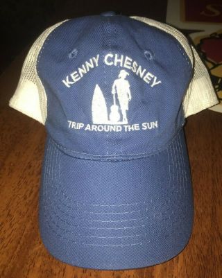 Kenny Chesney Trip Around The Sun 2018 Concert Tour Baseball Hat Cap Blue