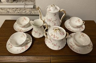 Vintage Haviland Limoges Coffee/chocolate/tea Pot Set W Cream&sugar - 4 Cups