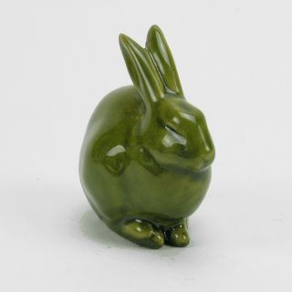 Rookwood Pottery production green rabbit paperweight arts & crafts 1965 2
