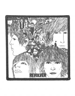 The Beatles Patch Revolver Album Cover Official Black Embroidered Iron On