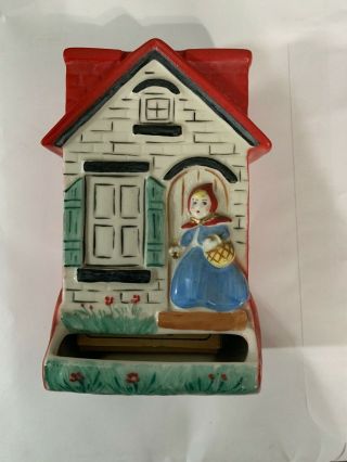 Vintage Hull Little Red Riding Hood Wall Hanging Match Box