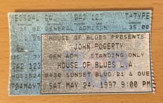1997 John Fogerty Los Angeles Concert Ticket Stub Creedence Clearwater Revival 2