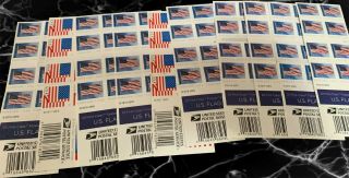 200 Usps Us Flag Forever Stamps 10 Books Sheets - Book Sheet Stamp Postage