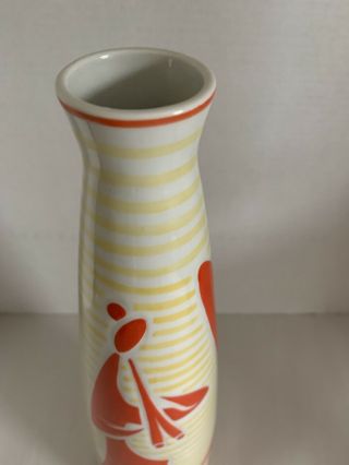 VTG Mid Century Modern János Török ZSOLNAY ceramic porcelain Vase 1960s 16” 4