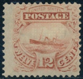 117 - E2e 12¢ 1869 Plate Essay On Stamp Paper; Grill Pale Rose Red Bq8251