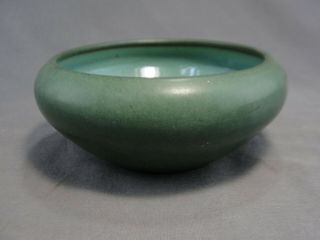 Scarce Marblehead Pottery Matte Green Bowl Arts & Crafts Mission Hand Thrown