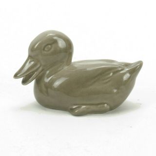 Rookwood Pottery Production Gray Duck Paperweight Arts & Crafts 1965