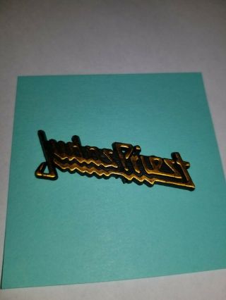 Vintage 1980s Judas Priest Plastic Lapel Pin Heavy Metal Rock & Roll