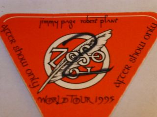 Jimmy Page Robert Plant 1995 Backstage Pass Led Zeppelin