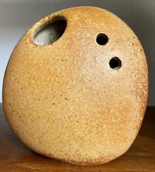Tom Mcmillin Rock Vase Studio Pottery Weed Signed California Ceramic Mcm Vintaf