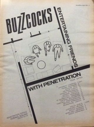 Buzzcocks - Vintage Press Poster Advert - Entertaining Friends - 1978