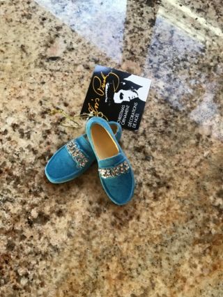 Kurt S.  Adler Elvis Presley Blue Suede Shoes Ornament Nwt