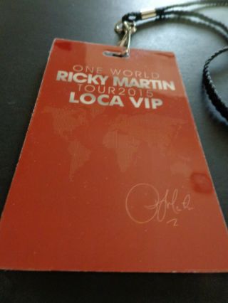 Ricky Martin (2) VIP 2015 Living La Vida Loca Backstage Pass Lanyard 3