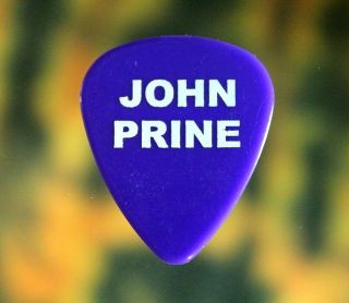 John Prine // Authentic Signature Guitar Pick // Oh Boy Records Purple/white