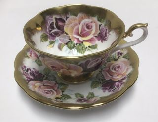 Royal Albert Summer Bounty Series ‘amethyst’ Cup & Saucer Wide Mouth