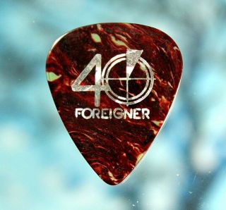 Foreigner // 2017 Tom Gimbel 40th Anniv Tour Guitar Pick // Tortoise Aerosmith