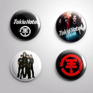 4 Tokio Hotel - Pinbacks Badge Button 25mm 1