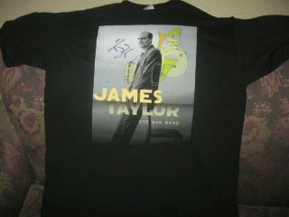 James Taylor One Man Band Tour T - Shirt 2007 Signed Autographed Size L Never Worn