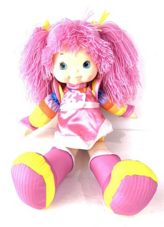 Rainbow Brite Tickled Pink Doll Hallmark 17 " Yarn Hair Plush Toy Style Retro
