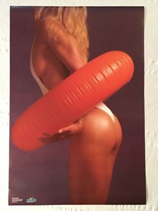 Inner Tube Girl Poster Sexy Thong Butt Breasts Pinup