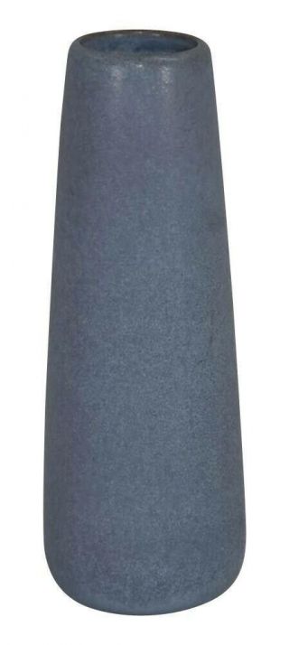 Marblehead Pottery Mottled Blue Gray Bud Vase