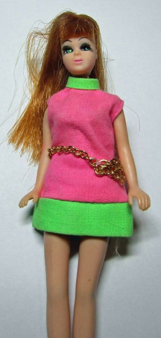 Topper Dawn Glori In Pink & Green Mini Dress