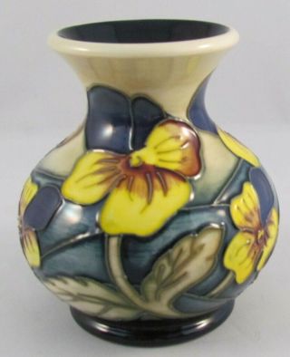 Moorcroft Pansy Parade Designed By K.  Goodwin 1st Quality Real Q Date Mark