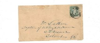 U S Stamps Scott Csa12 Confederate States On Envelope Front Cv 135.  00