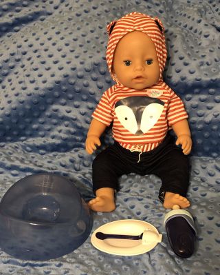 Baby Born Doll Interactive Boy Doll Anatomically Correct Goes Potty & Cries
