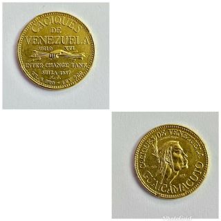 Item Number 201222003 - Token Venezuela Caciques Gold Coin 1957