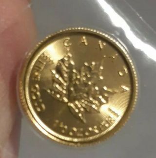 2018 1/10 Oz Gold Canadian Maple Leaf $5 Coin Bu
