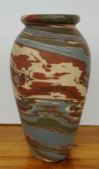 Niloak Pottery Mission Swirl Arts & Crafts Vase 10.  5 Inches