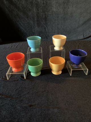 Vintage Fiestaware Egg Cups Six Colors