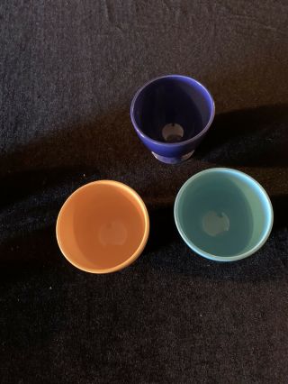 Vintage Fiestaware Egg Cups Six Colors 5