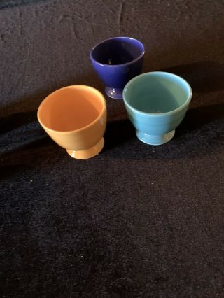 Vintage Fiestaware Egg Cups Six Colors 6