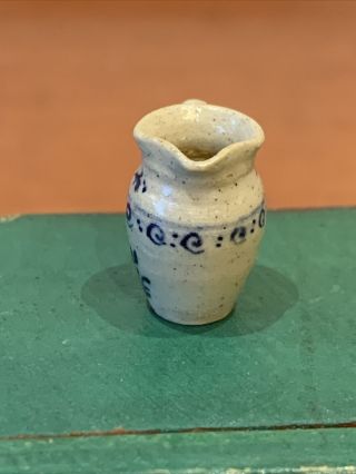 IGMA Artisan Jane Graber Miniature Stoneware Vine Water Pitcher: 1:12 Scale 1998 3