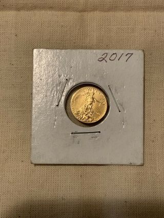 2017 American Gold Eagle 1/10 Oz $5 - Bu