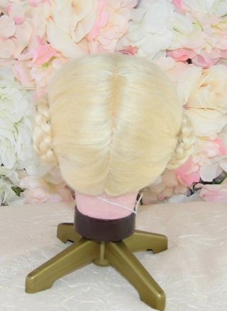 VINTAGE stock MOHAIR doll WIG size 12 - 13 LUCIA Wee Three BLONDE 3