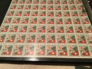72 Years of Vintage Christmas Seal Whole Stamp Sheets 1930 - 2003 American Lung 2