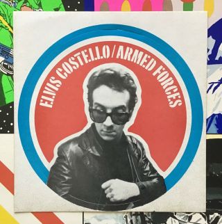 Elvis Costello: 1979 Armed Forces Usa Lp Promo Sticker