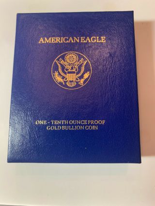 1990 - P American Eagle Gold Bullion (1/10 Oz) Proof $5 Coin Ogp W/