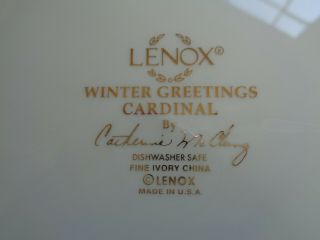 Lenox USA Winter Greetings 8 Dinner Plates 10 7/8 