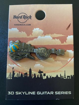 Hard Rock Hotel Hollywood,  Fl 3d Skyline Guitar Series Silver Pin Le