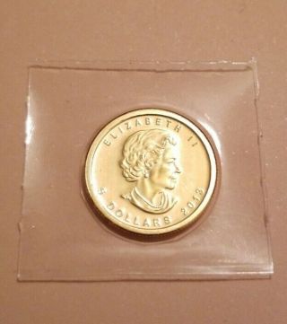 Canada Gold Maple Leaf 1/10 Oz $5 Bu - 2013.  9999 Fine