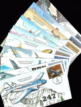 2005 - Collins - Set Of 10 - American Advances In Aviation - 3916 - 3925