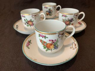 Mottahedeh Williamsburg Reserve Duke Of Gloucester Cup And Saucer Set Of 4