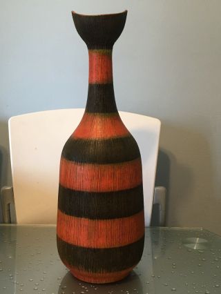 Mid Century Modern Italy Bitossi Aldo Londi Pottery Vase Seta Lobster Gambero 20 3