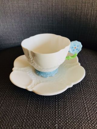 Aynsley Flower Handle Tea Cup Saucer,  Paragon Set Of 3 Cups,  2 Plates,  1 Saucer