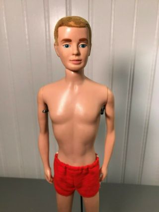 Vintage Barbie Ken Doll with Box and Stand and Swim Outfit 3