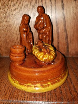 Ned Foltz Redware Clay Nativity Scene Sculpture Made In 2010 & Gorgeous